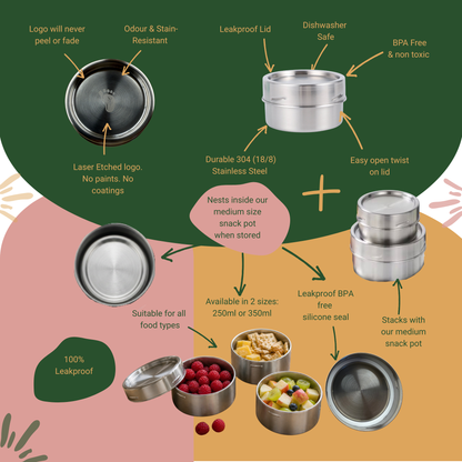 Stainless Steel Snack Pot – 250ml