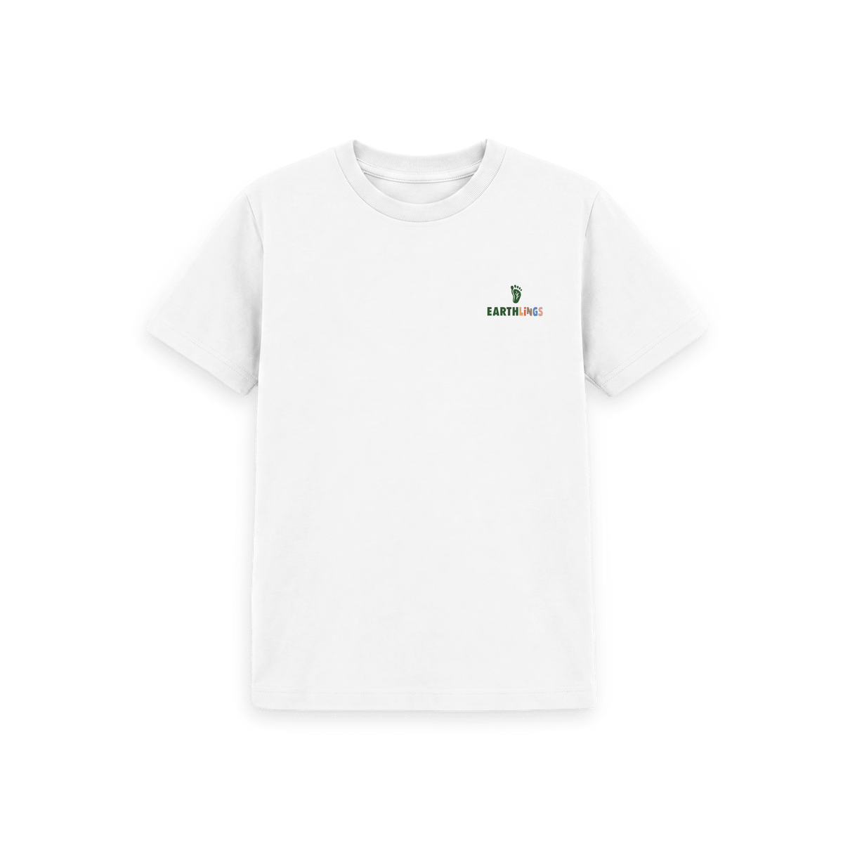 White Printed Kids T-Shirt Front