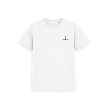 White Printed Kids T-Shirt Front