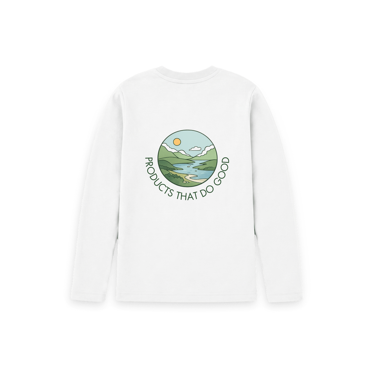 White Printed Kids T-Shirt Back